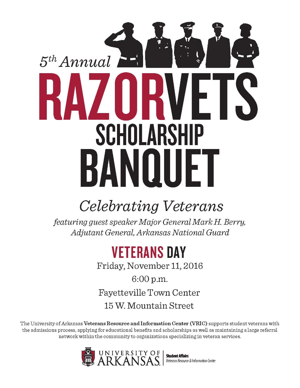 2016 RazorVet Scholarship Banquet Event Flyer