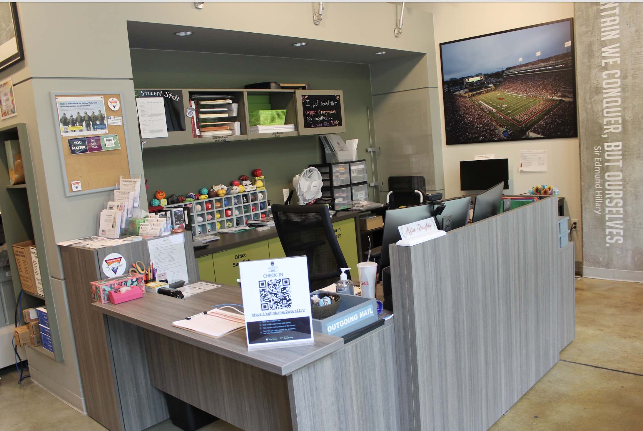 Front Desk at the office